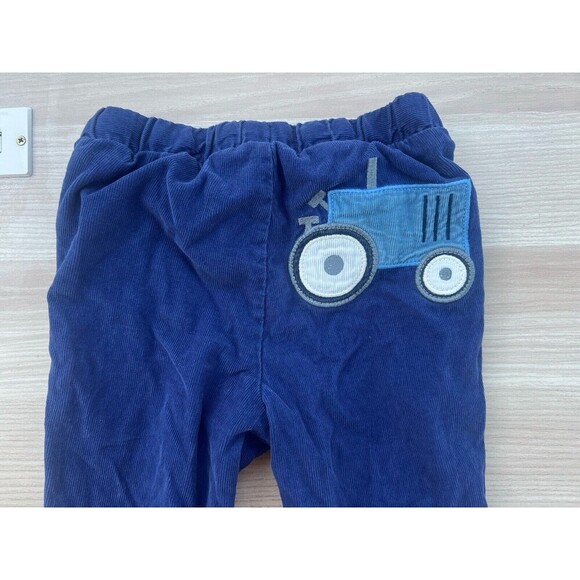 Baby Boden Jersey-lined Cord Pants Starboard Blue Tractor 18-24M 92 CM - Picture 2 of 6